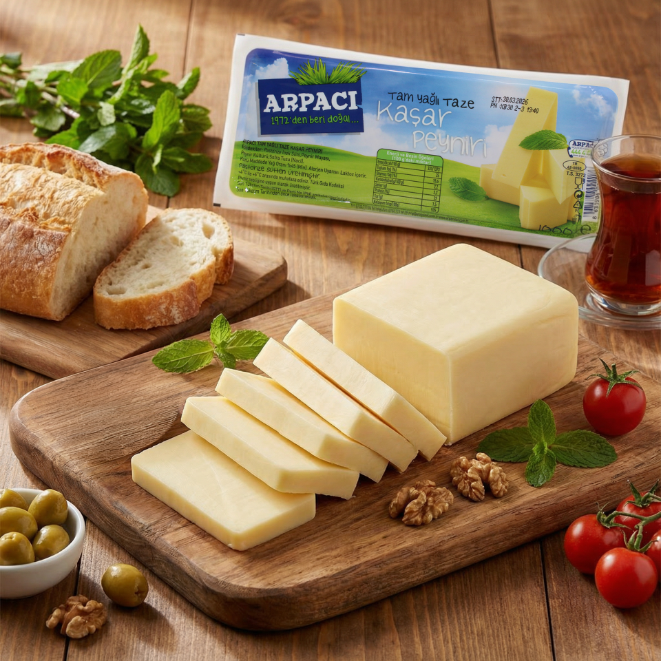 Arpacı Tam Yağlı Taze Kaşar Peyniri 1000 GR