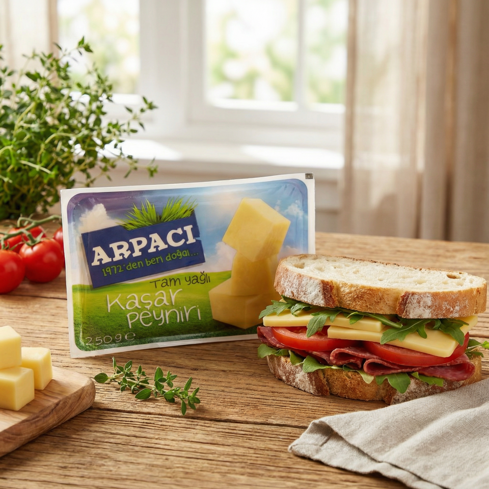 Arpacı Tam Yağlı Taze Kaşar Peyniri 250 GR